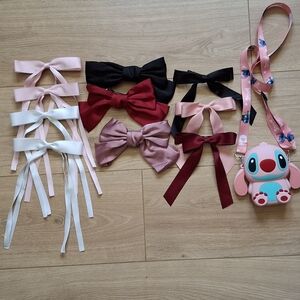 BUNDLE DEAL 🔥GIRL'S Bow and Crossbody Angel Bag Set - Multicolor